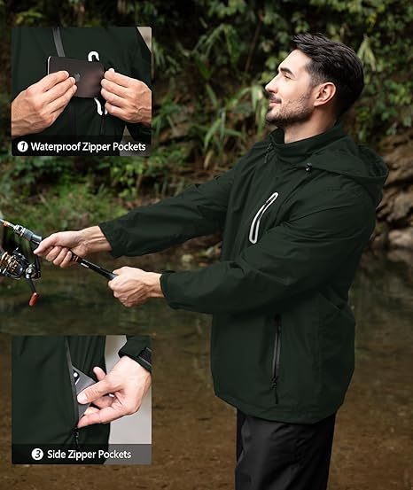 Men's Waterproof Lightweight  Outdoor Rainwear-TUMRS00209
