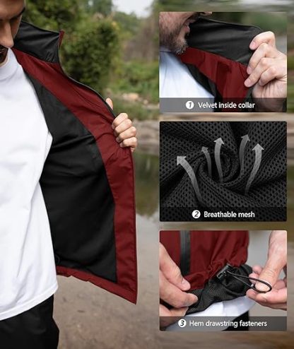 Men's Waterproof Lightweight  Outdoor Rainwear-TUMRS00209