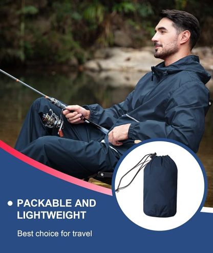 IGEEKWELL Men's Rain Hooded Jacket Golf Raincoat Waterproof Windbreaker-CUMRC03998|Swisswell