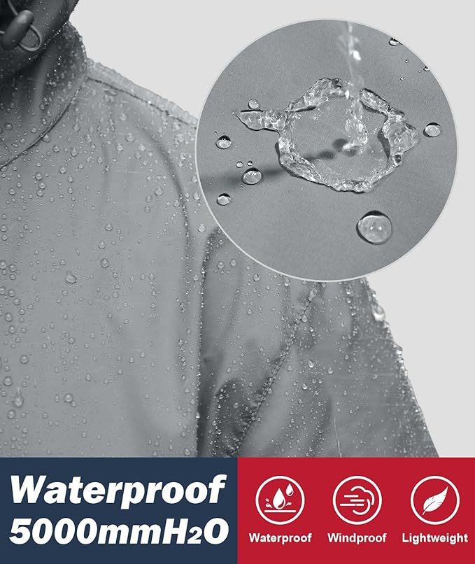 IGEEKWELL Men's Rain Hooded Jacket Golf Raincoat Waterproof Windbreaker-CUMRC03998|Swisswell