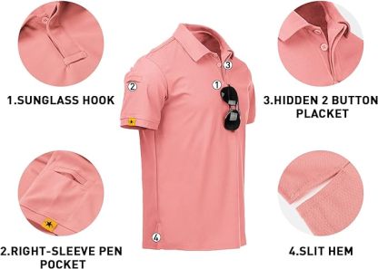 IGEEKWELL Mens Polo Shirts Short Sleeve Golf Collared Shirt Tennis T-Shirt -AUMPO00001|Swisswell