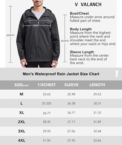 IGEEKWELL Men's Waterproof Lightweight Windbreaker Hooded Rain Jacket for Hiking-CFMNY00001|Swisswell