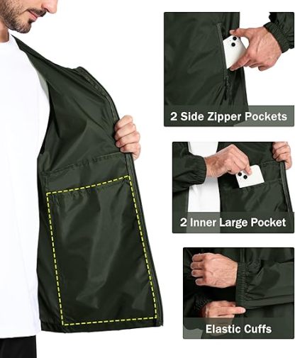 Men's Waterproof Breathable Packable Rainwear-CUMRS05414