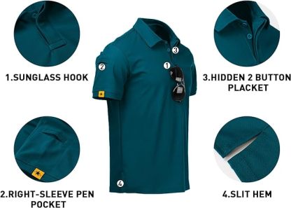 IGEEKWELL Mens Polo Shirts Short Sleeve Golf Collared Shirt Tennis T-Shirt -AUMPO00001|Swisswell