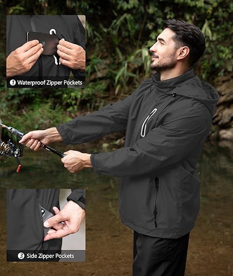 Men's Waterproof Lightweight  Outdoor Rainwear-TUMRS00209