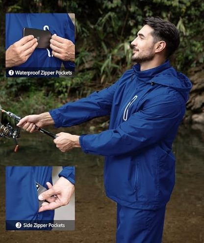 Men's Waterproof Lightweight  Outdoor Rainwear-TUMRS00209