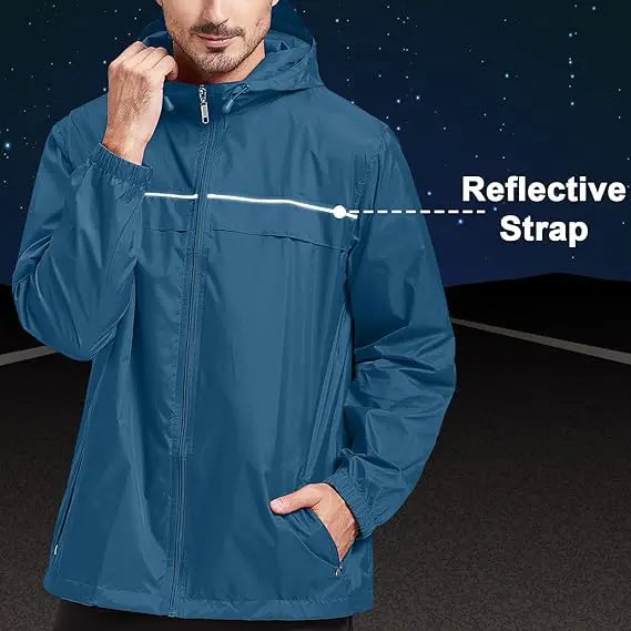 SWISSWELL Men's High Quality Waterproof Outdoor Raincoat Zip Up Hooded Jacket -ZPK000011|Swisswell