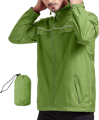 IGEEKWELL Men's Waterproof Lightweight Windbreaker Hooded Rain Jacket for Hiking-CFMNY00001|Swisswell
