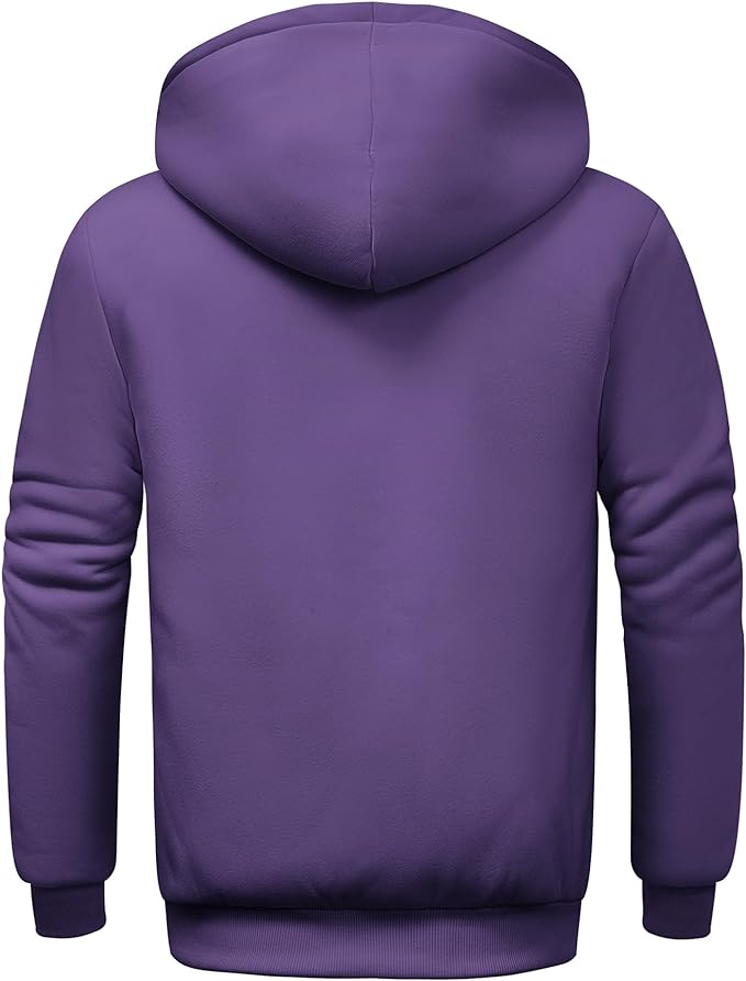 IGEEKWELL Men's Winter Hoodies Full Zip Up Fleece Sherpa Lined Heavyweight Jacket-ZITY0652|Swisswell