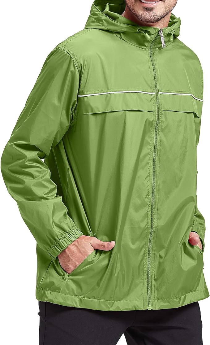 IGEEKWELL Men's Waterproof Lightweight Windbreaker Hooded Rain Jacket for Hiking-CFMNY00001|Swisswell
