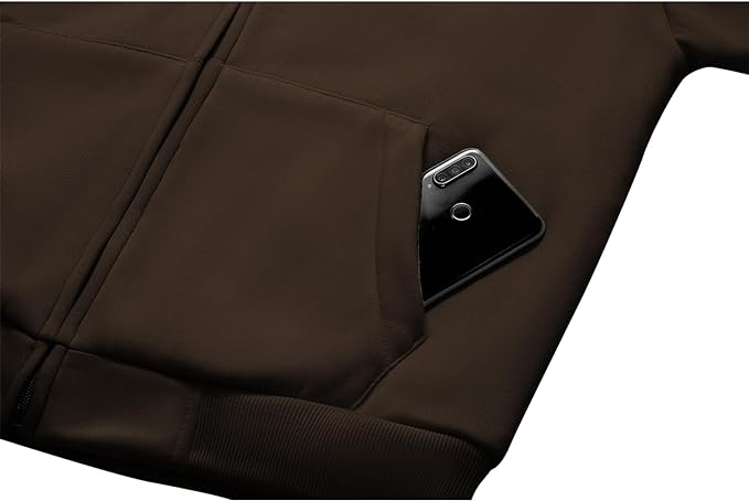 IGEEKWELL Men's Winter Hoodies Full Zip Up Fleece Sherpa Lined Heavyweight Jacket-ZITY0652|Swisswell