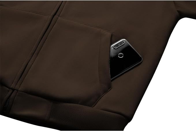 IGEEKWELL Men's Winter Hoodies Full Zip Up Fleece Sherpa Lined Heavyweight Jacket-ZITY0652|Swisswell