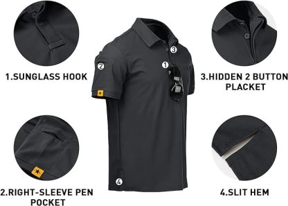 IGEEKWELL Mens Polo Shirts Short Sleeve Golf Collared Shirt Tennis T-Shirt -AUMPO00001|Swisswell