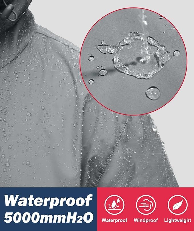 IGEEKWELL Men's Rain Hooded Jacket Golf Raincoat Waterproof Windbreaker-CUMRC03998|Swisswell