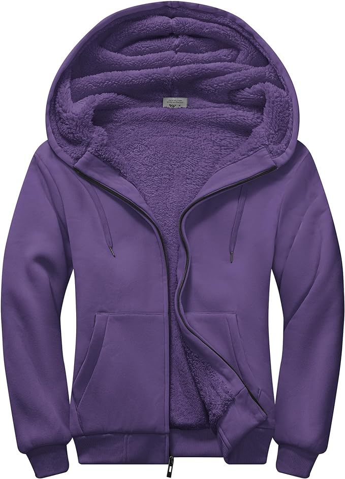 IGEEKWELL Men's Winter Hoodies Full Zip Up Fleece Sherpa Lined Heavyweight Jacket-ZITY0652|Swisswell