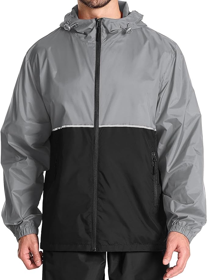 IGEEKWELL Men's Rain Hooded Jacket Golf Raincoat Waterproof Windbreaker-CUMRC03998|Swisswell