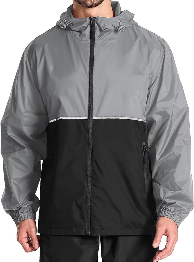 IGEEKWELL Men's Rain Hooded Jacket Golf Raincoat Waterproof Windbreaker-CUMRC03998|Swisswell
