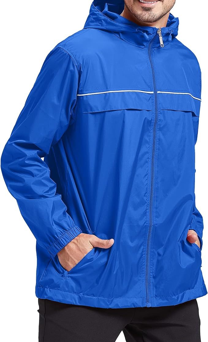 IGEEKWELL Men's Waterproof Lightweight Windbreaker Hooded Rain Jacket for Hiking-CFMNY00001|Swisswell