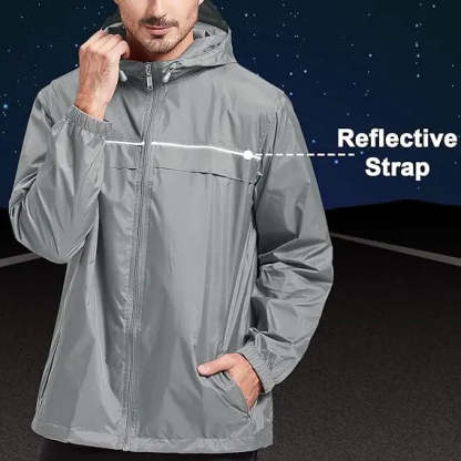 SWISSWELL Men's High Quality Waterproof Outdoor Raincoat Zip Up Hooded Jacket -ZPK000011|Swisswell