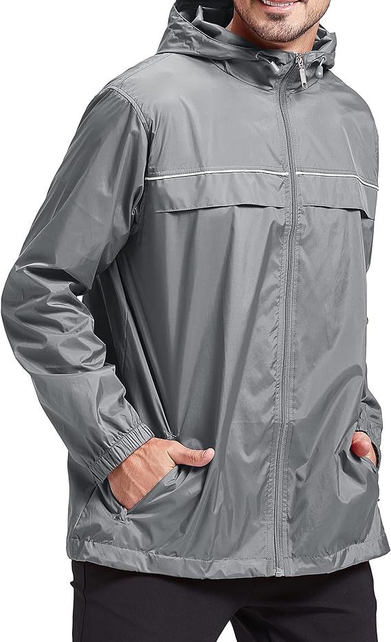 IGEEKWELL Men's Waterproof Lightweight Windbreaker Hooded Rain Jacket for Hiking-CFMNY00001|Swisswell