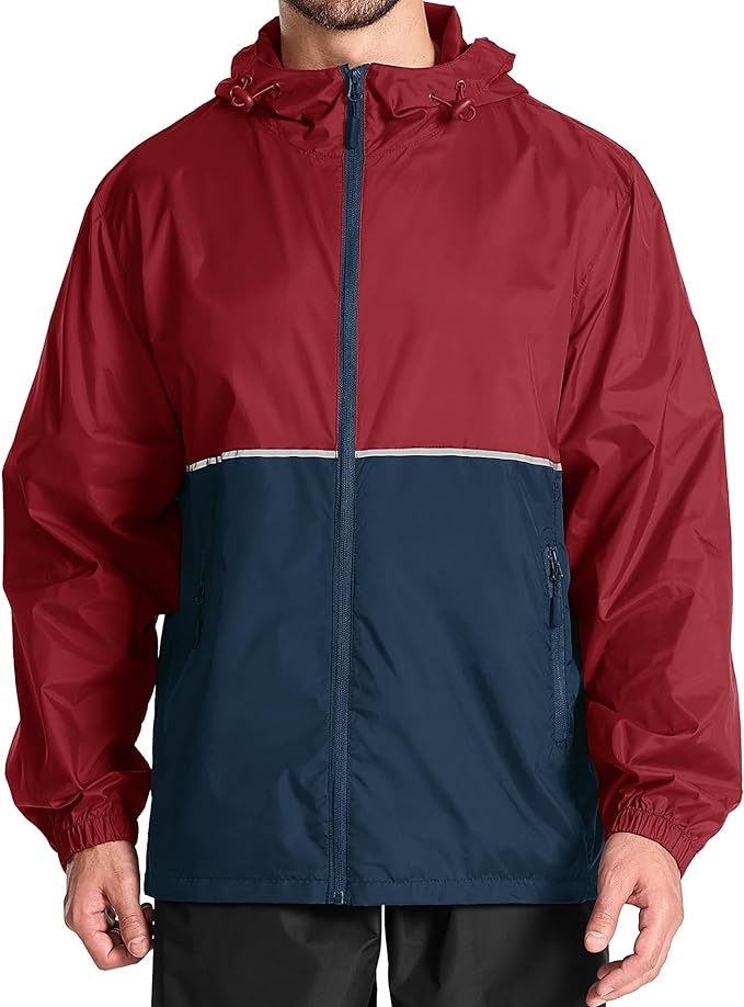 IGEEKWELL Men's Rain Hooded Jacket Golf Raincoat Waterproof Windbreaker-CUMRC03998|Swisswell