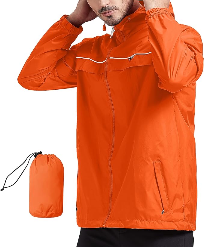 IGEEKWELL Men's Waterproof Lightweight Windbreaker Hooded Rain Jacket for Hiking-CFMNY00001|Swisswell