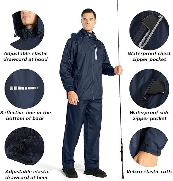 Men's Waterproof Lightweight  Outdoor Rainwear-TUMRS00209
