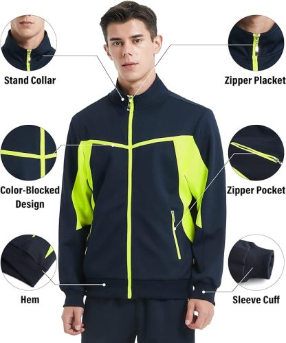 IGEEKWELL Men's Casual Track Suits Full Zip Hooded Sweatsuits Jogging Sports Tracksuit -CFMST00002|Swisswell