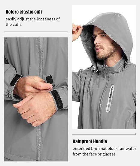 Men's Waterproof Jacket and Bibs Pants Rainwear-CUMRS03371