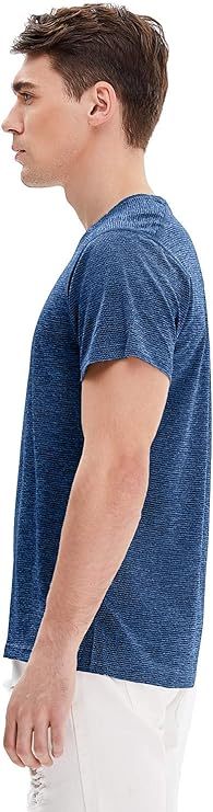 IGEEKWELL Men's Athletic Workout Shirts Sports Short Sleeve Tee Running Fishing T-Shirt -ATSC100020|Swisswell