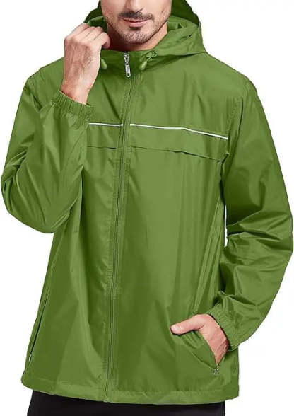 SWISSWELL Men's High Quality Waterproof Outdoor Raincoat Zip Up Hooded Jacket -ZPK000011|Swisswell