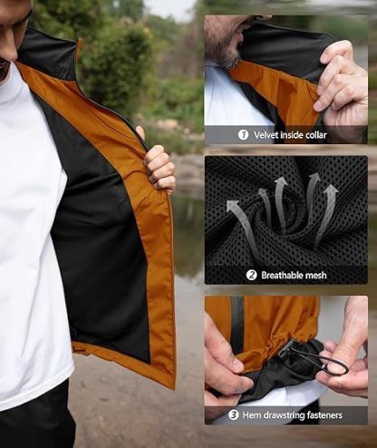 Men's Waterproof Lightweight  Outdoor Rainwear-TUMRS00209