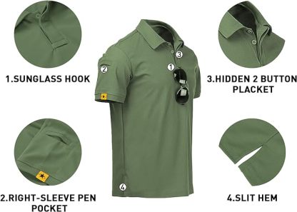 IGEEKWELL Mens Polo Shirts Short Sleeve Golf Collared Shirt Tennis T-Shirt -AUMPO00001|Swisswell