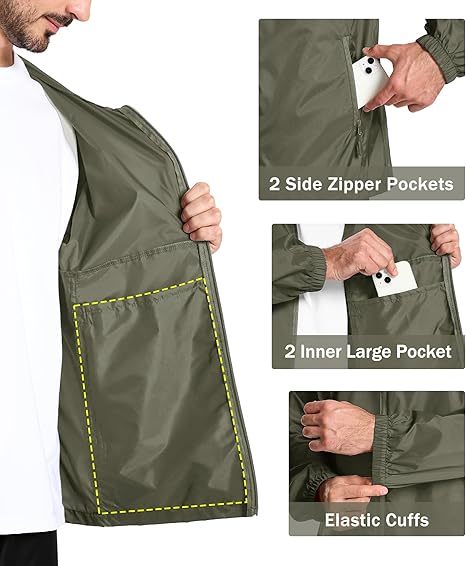 Men's Waterproof Breathable Packable Rainwear-CUMRS05414
