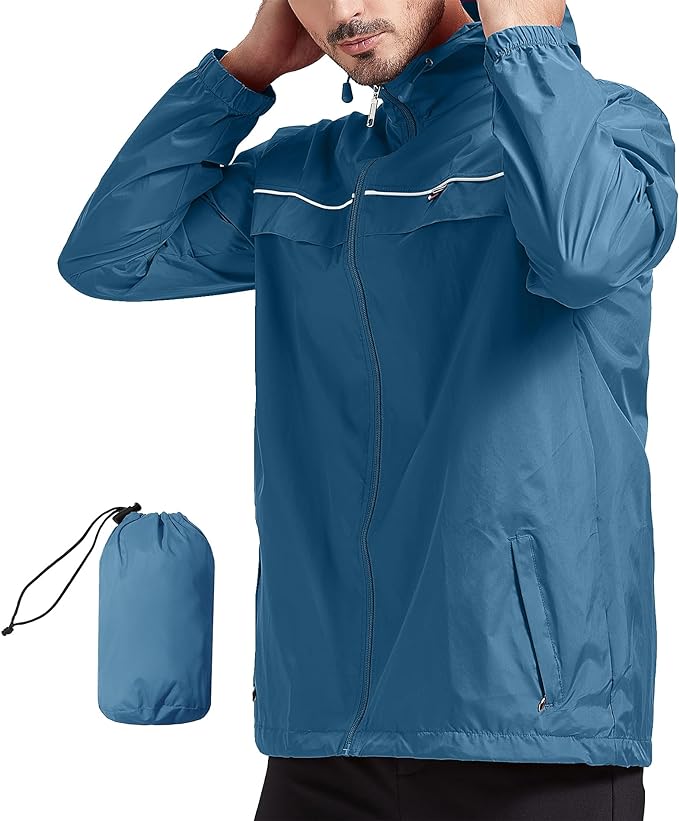 IGEEKWELL Men's Waterproof Lightweight Windbreaker Hooded Rain Jacket for Hiking-CFMNY00001|Swisswell