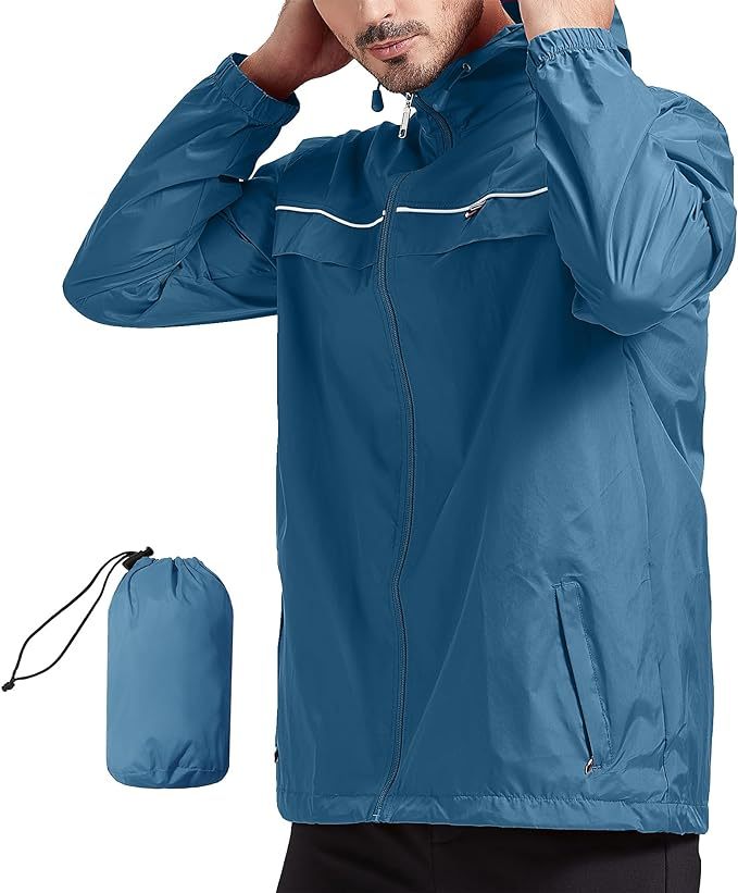 IGEEKWELL Men's Waterproof Lightweight Windbreaker Hooded Rain Jacket for Hiking-CFMNY00001|Swisswell