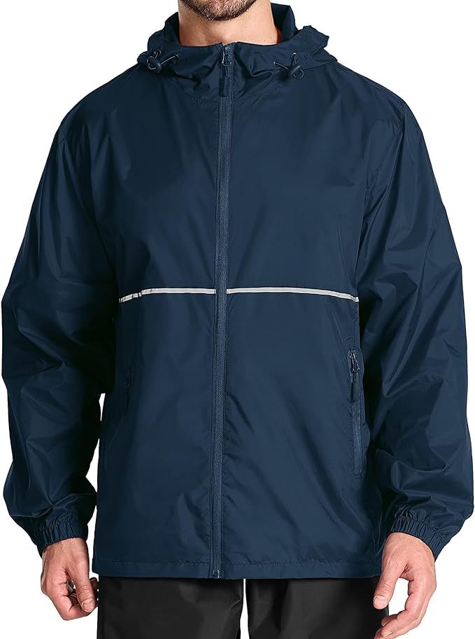 IGEEKWELL Men's Rain Hooded Jacket Golf Raincoat Waterproof Windbreaker-CUMRC03998|Swisswell
