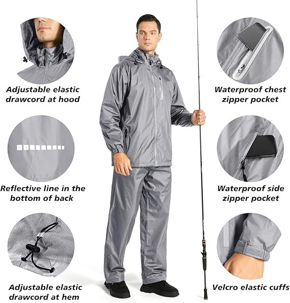 Men's Waterproof Lightweight  Outdoor Rainwear-TUMRS00209
