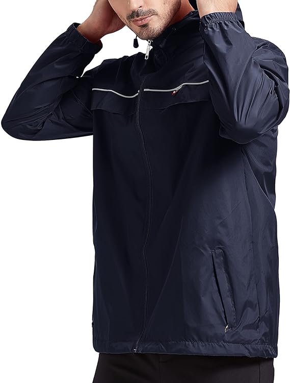 IGEEKWELL Men's Waterproof Lightweight Windbreaker Hooded Rain Jacket for Hiking-CFMNY00001|Swisswell