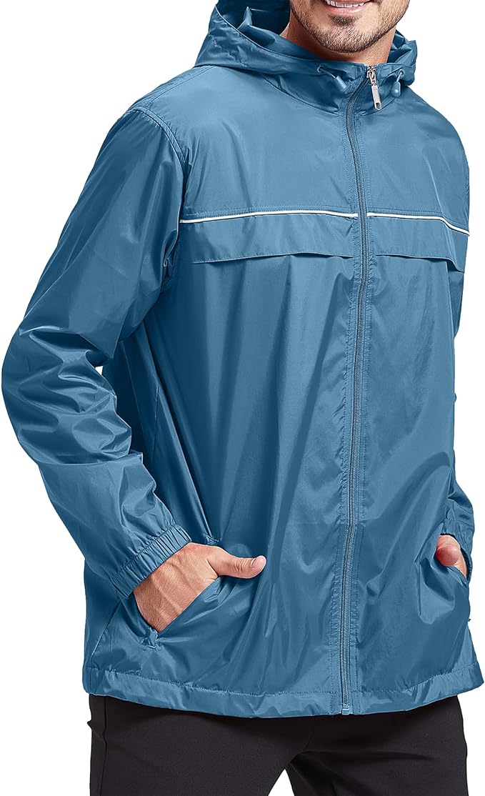 IGEEKWELL Men's Waterproof Lightweight Windbreaker Hooded Rain Jacket for Hiking-CFMNY00001|Swisswell
