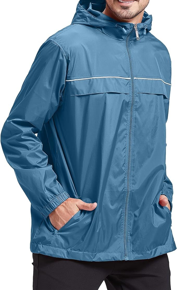IGEEKWELL Men's Waterproof Lightweight Windbreaker Hooded Rain Jacket for Hiking-CFMNY00001|Swisswell