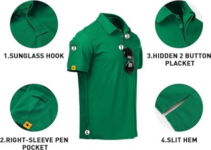 IGEEKWELL Mens Polo Shirts Short Sleeve Golf Collared Shirt Tennis T-Shirt -AUMPO00001|Swisswell