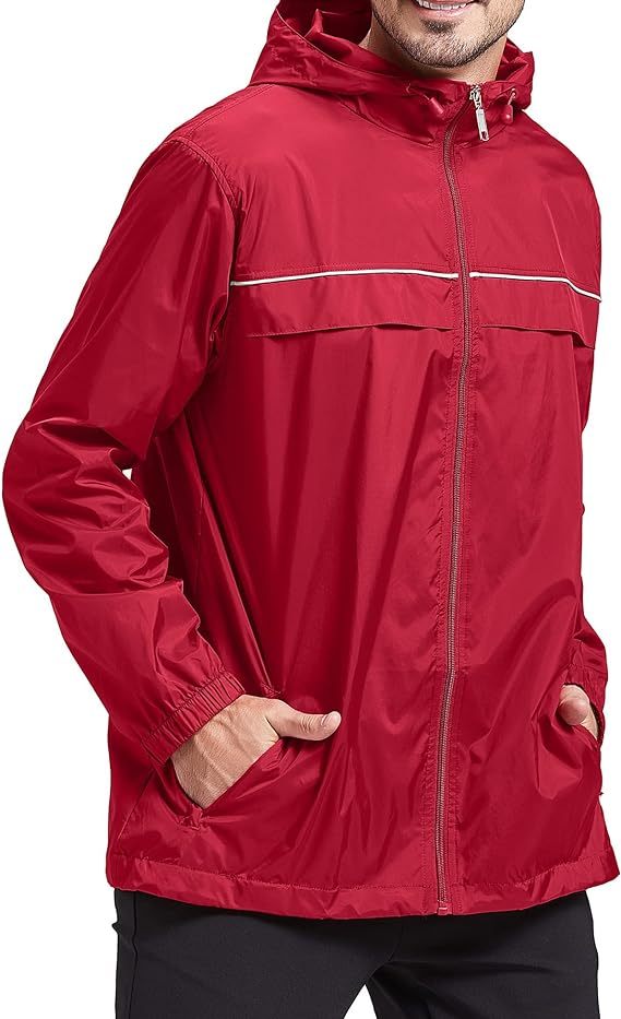 IGEEKWELL Men's Waterproof Lightweight Windbreaker Hooded Rain Jacket for Hiking-CFMNY00001|Swisswell
