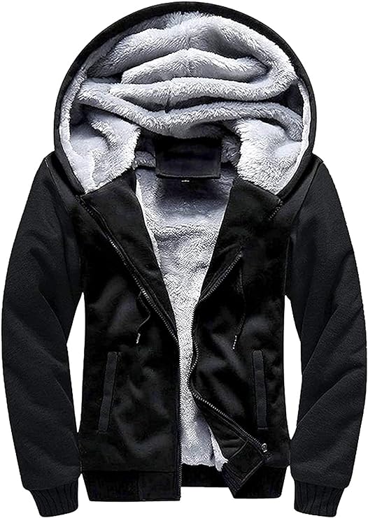 IGEEKWELL Men's Winter Hoodies Full Zip Up Fleece Sherpa Lined Heavyweight Jacket-ZITY0652|Swisswell