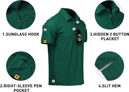 IGEEKWELL Mens Polo Shirts Short Sleeve Golf Collared Shirt Tennis T-Shirt -AUMPO00001|Swisswell