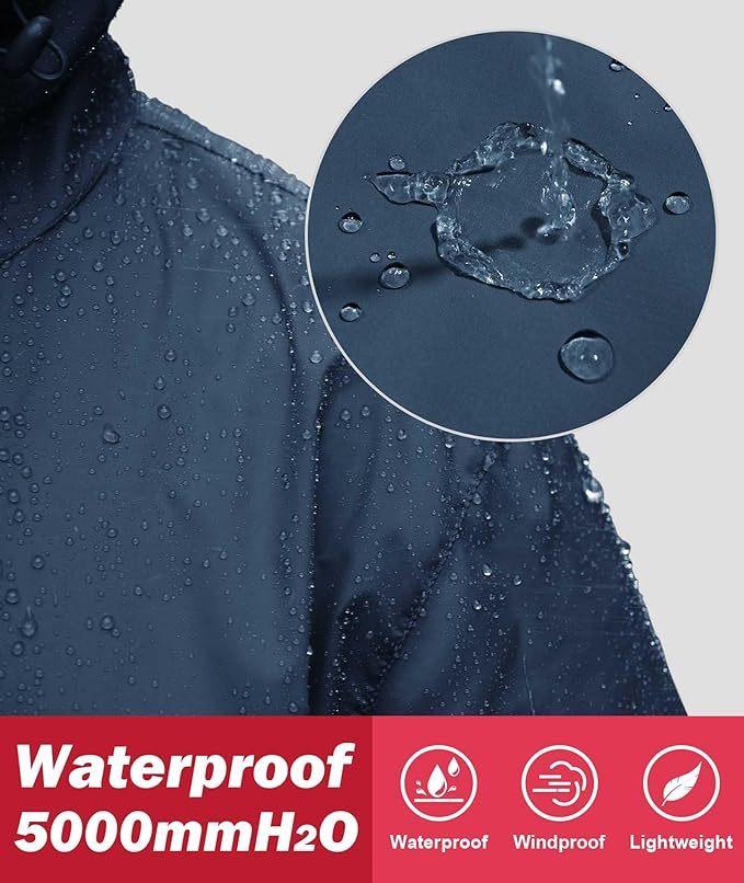 IGEEKWELL Men's Rain Hooded Jacket Golf Raincoat Waterproof Windbreaker-CUMRC03998|Swisswell