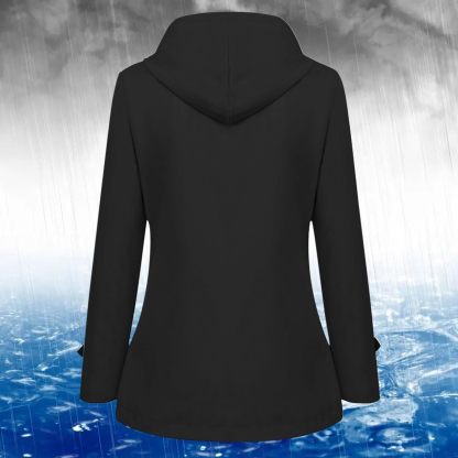 SWISSWELL Women Coat Solid Color Drawstring Windbreaker Hooded Jacket -ZPK006099|Swisswell