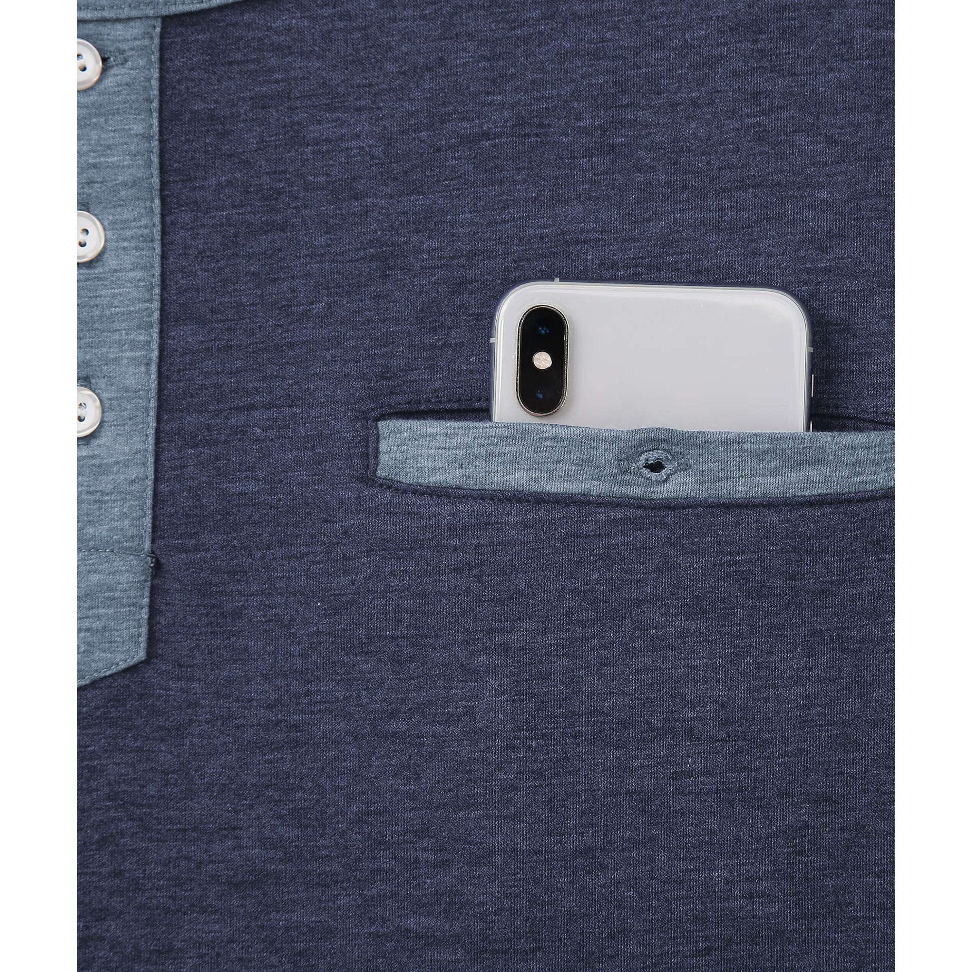 IGEEKWELL Men's Long Sleeve Button Placket Leisure Stand Collar Henley Shirt-CUMLS01003|Swisswell