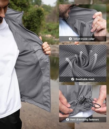 Men's Waterproof Lightweight  Outdoor Rainwear-TUMRS00209