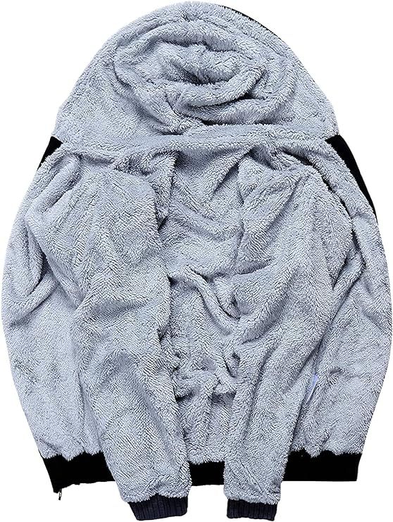 IGEEKWELL Men's Winter Hoodies Full Zip Up Fleece Sherpa Lined Heavyweight Jacket-ZITY0652|Swisswell